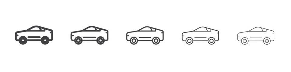 Car icon Line graphics illustration symbol