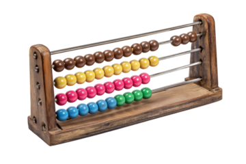  educational wooden abacus  isolated on white background