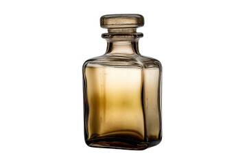  elegant glass decanter with vintage aesthetic  isolated on white background