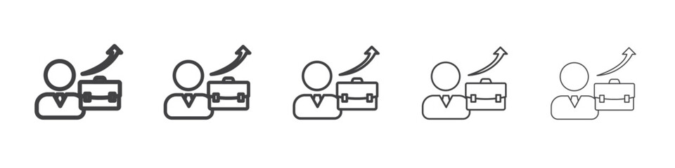 Career, job and work icon Line graphics illustration symbol