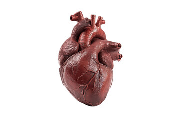 detailed anatomical model of human heart  isolated on white background