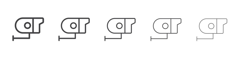 CCTV camera icon Line graphics illustration symbol