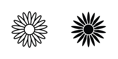 Gerbera icon design collection. Vector sign and symbol for UI designs