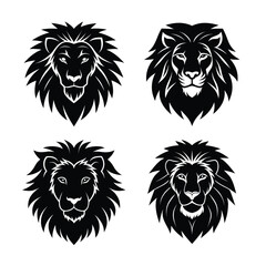 silhouette Lion Head Bundle