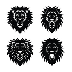 silhouette Lion Head Bundle
