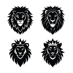 silhouette Lion Head Bundle
