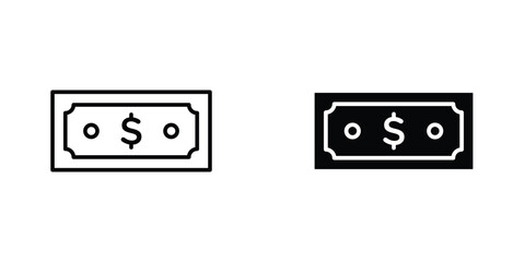 Money icon design collection. Vector sign and symbol for UI designs