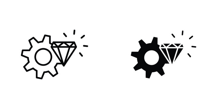 Operational excellence icon design collection. Vector sign and symbol for UI designs