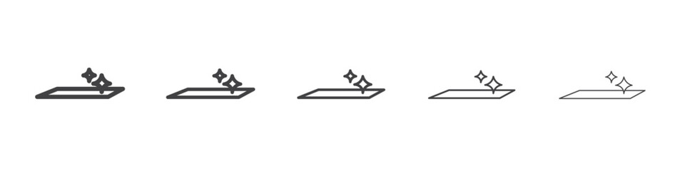 clean surface icon Line graphics illustration symbol