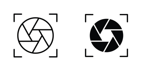 Shutter icon design collection. Vector sign and symbol for UI designs