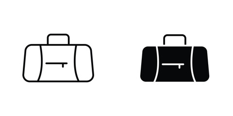 Sports bag icon design collection. Vector sign and symbol for UI designs