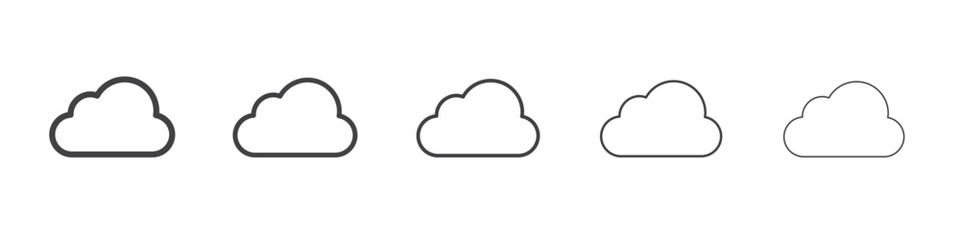 Cloud icon Line graphics illustration symbol