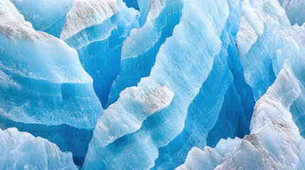 Gordijnen Transforming towering glaciers a breathtaking spectacle in nature's icy realm © crazyass