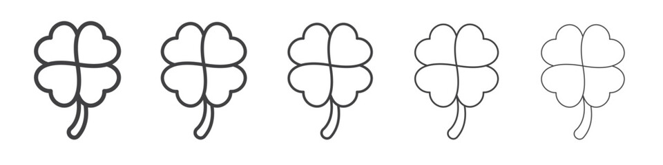 Clover icon Line graphics illustration symbol