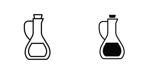 Vinegar icon design collection. Vector sign and symbol for UI designs