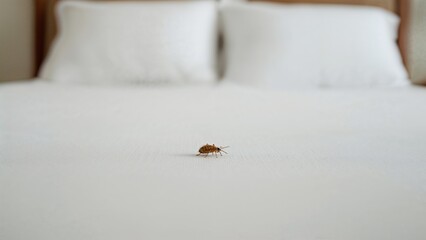 Obraz premium A dust mite resting on a bed surface