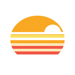 Fototapeta premium Minimalist Retro Stripe Background with Soft Sun Shades