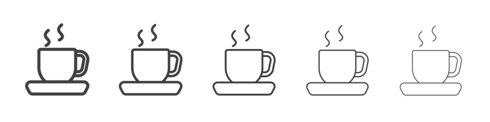 Coffee cup icon Line graphics illustration symbol