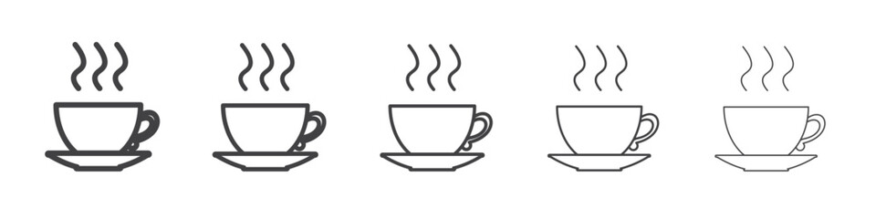 coffee cup icon Line graphics illustration symbol