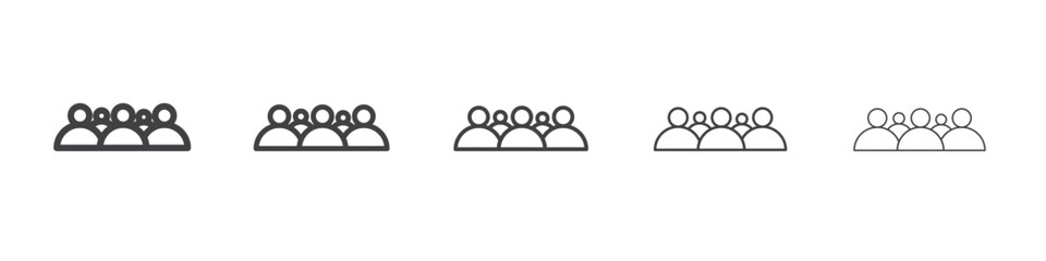 community icon Line graphics illustration symbol