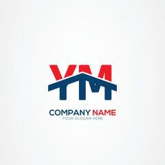 YM MY Creative Modern Letters Logo Design Element