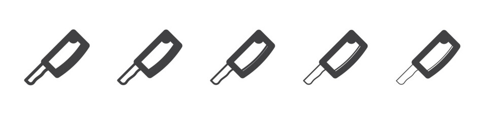 cooking chef knife icon Line graphics illustration symbol