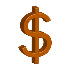 3D Golden Argentina Peso Symbol - Dollar Sign Currency Vector