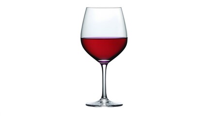 Red Wine Glass Isolated White Background