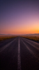 Naklejka premium Infinite Horizon: The Endless Road Leading to Possibilities and Beyond, a Pathway Into the Unknown and Limitless