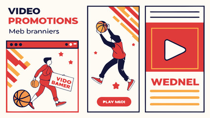 Dynamic basketball promotion design featuring a player in action and engaging graphics.