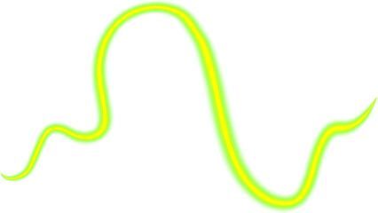 Green lighting lines curve. Neon design