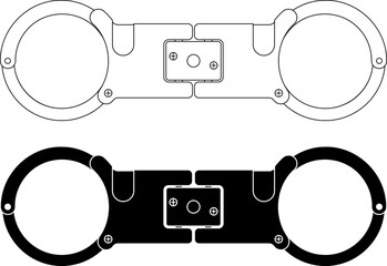 outline silhouette Hiatt speedcuffs icon set