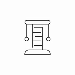 cat scratching post icon sign vector