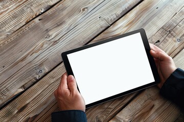 Flawless Image of Close Up of Man Showing Digital Tablet at Outdoors