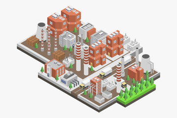 Industrial Factory and Warehouse Isometric