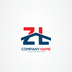 ZL or LZ Creative Modern Letters Logo Design Element