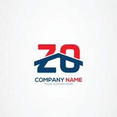 ZO or OZ Creative Modern Letters Logo Design Element