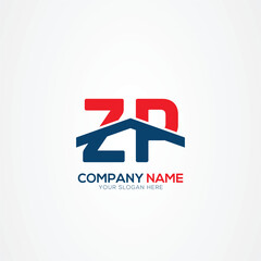 ZP or PZ Creative Modern Letters Logo Design Element
