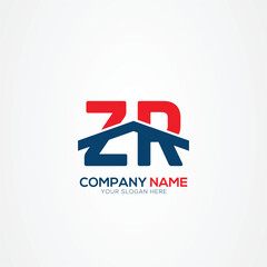 ZR or RZ Creative Modern Letters Logo Design Element