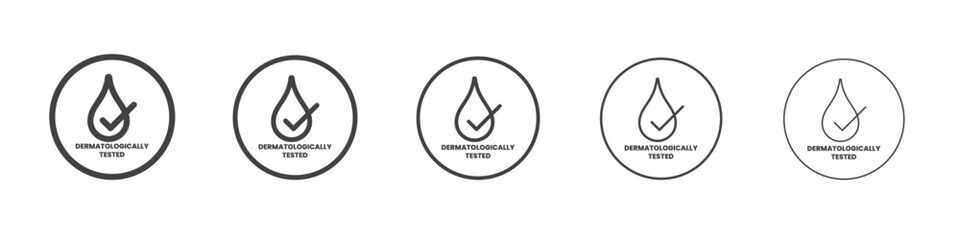 dermatologically tested icon Line graphics illustration symbol © Panini