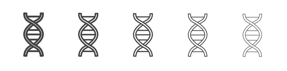 DNA icon Line graphics illustration symbol