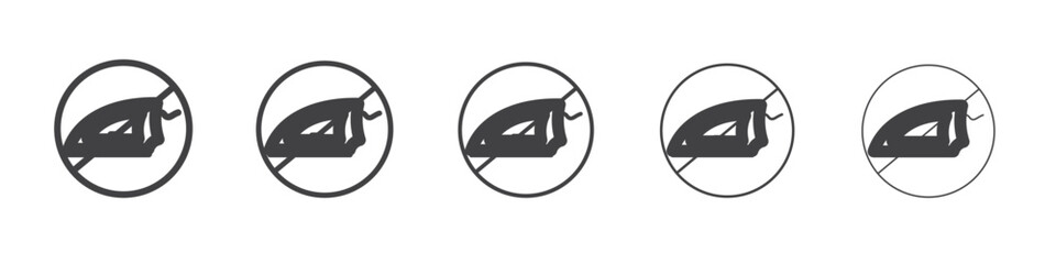 Do not iron icon Line graphics illustration symbol