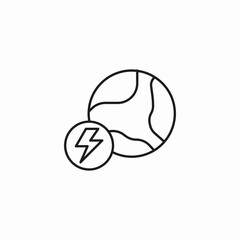 global energy power icon sign vector