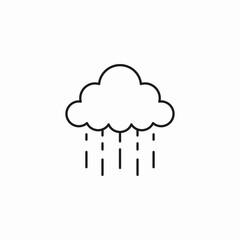 rain cloud weather icon sign vector