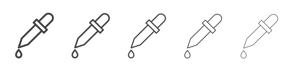 Dropper icon Line graphics illustration symbol