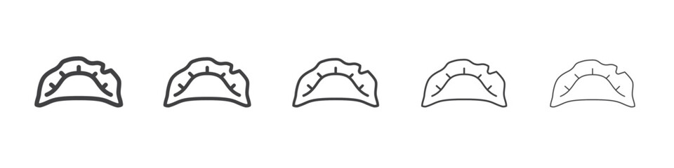 dumplings icon Line graphics illustration symbol