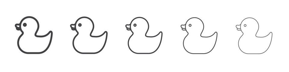Duck icon Line graphics illustration symbol