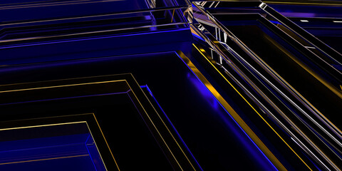 Elegant navy blue gold background with overlap layer suit for business corporate institution party...