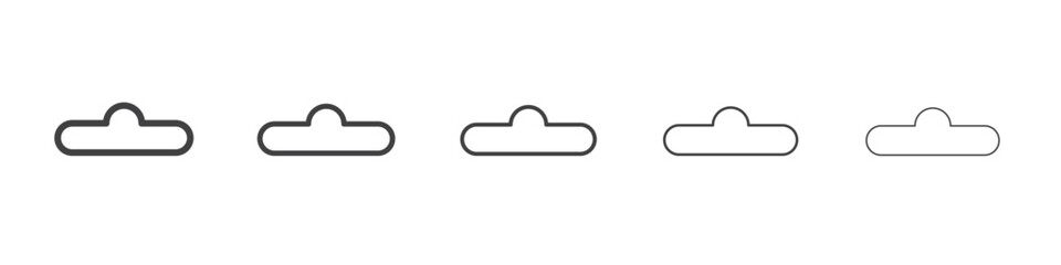 Euro hook icon Line graphics illustration symbol