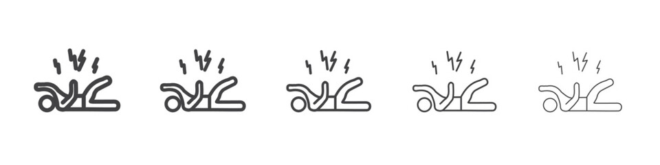 Epilepsy icon Line graphics illustration symbol